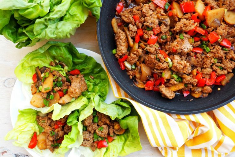healthy dinner ideas,quick dinner ideas, gluten free dinner ideas, lettuce cups, turkey lettuce cups, asian style lettuce cups