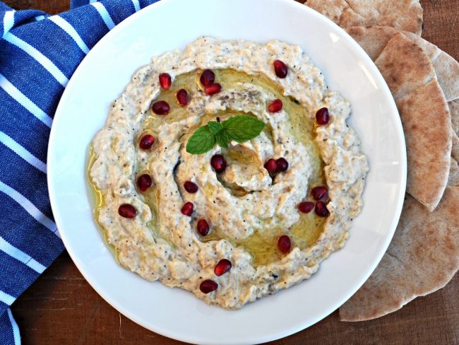 eggplant dip, roasted eggplant dip, mezze recipes, jordanian recipes, recipes from jordan, arabic recipes, arabic appetizer recipes, healthy appetizer, easy healthy appetizer, how to make roasted eggplant dip, easy eggplant dip, healthy appetizers, healthy appetizer recipe,