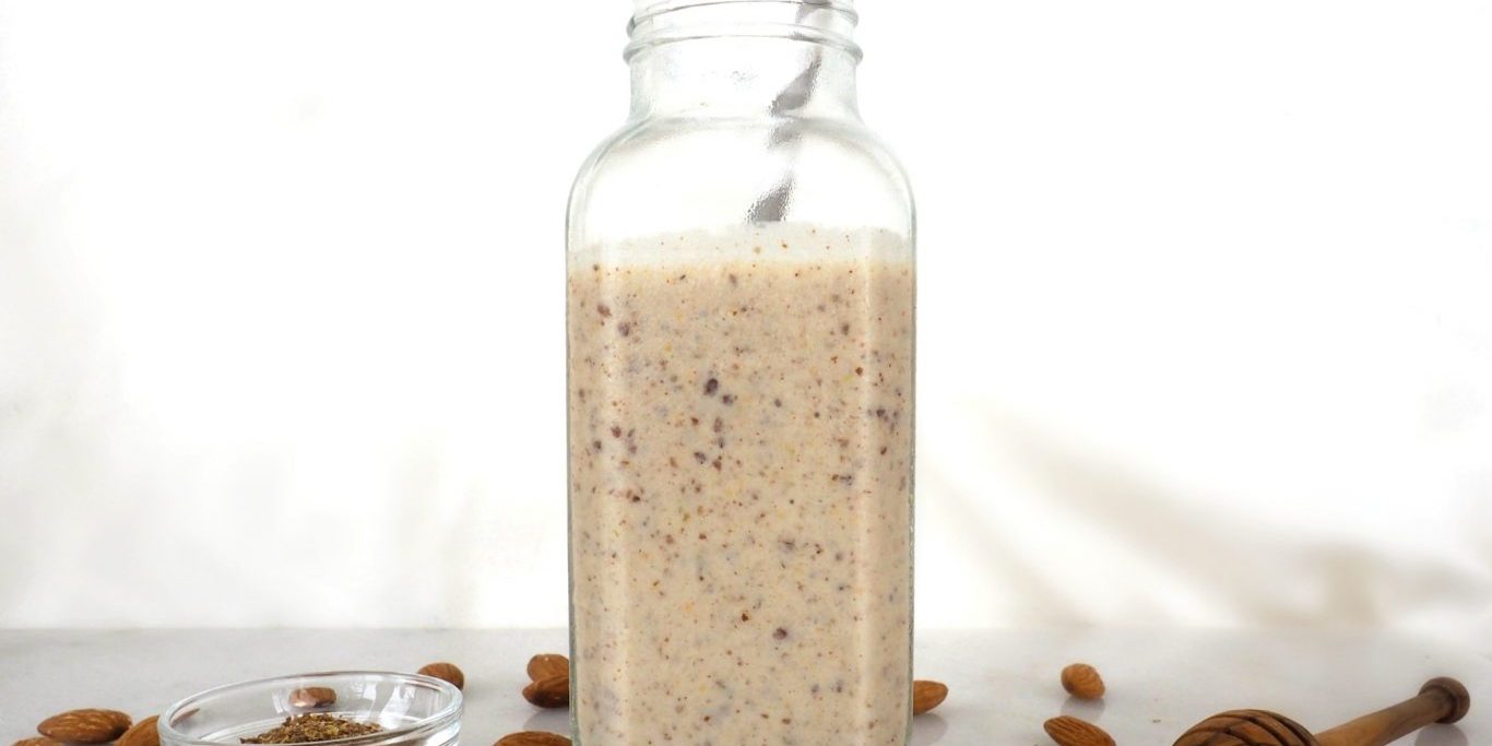 smoothie recipe, almond smoothie, flaxseed smoothie, banana smoothie, easy smoothie ideas, smoothie recipes