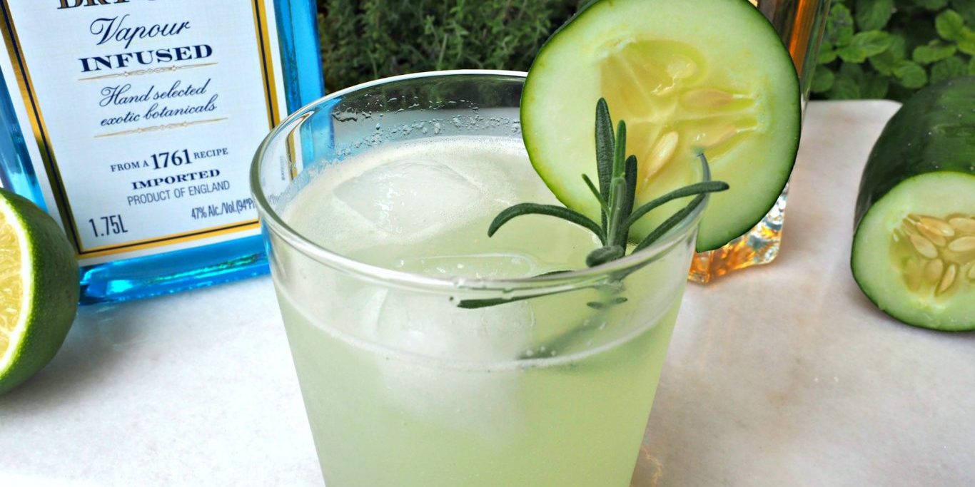 cucumber cocktail, gin cocktails with cucumber, gin cocktails with elderflower, cocktails with cucumber, summer gin cocktail, easy cucumber cocktails, rosemary cocktail, cocktails using rosemary