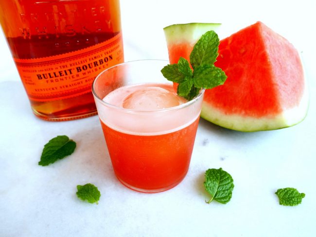 watermelon drinks, cocktails with watermelon, bourbon cocktail, summer cocktail, summer bourbon cocktail, summer watermelon cocktail, watermelon mint cocktail, summer drinks, cookout cocktail ideas, pool party cocktails