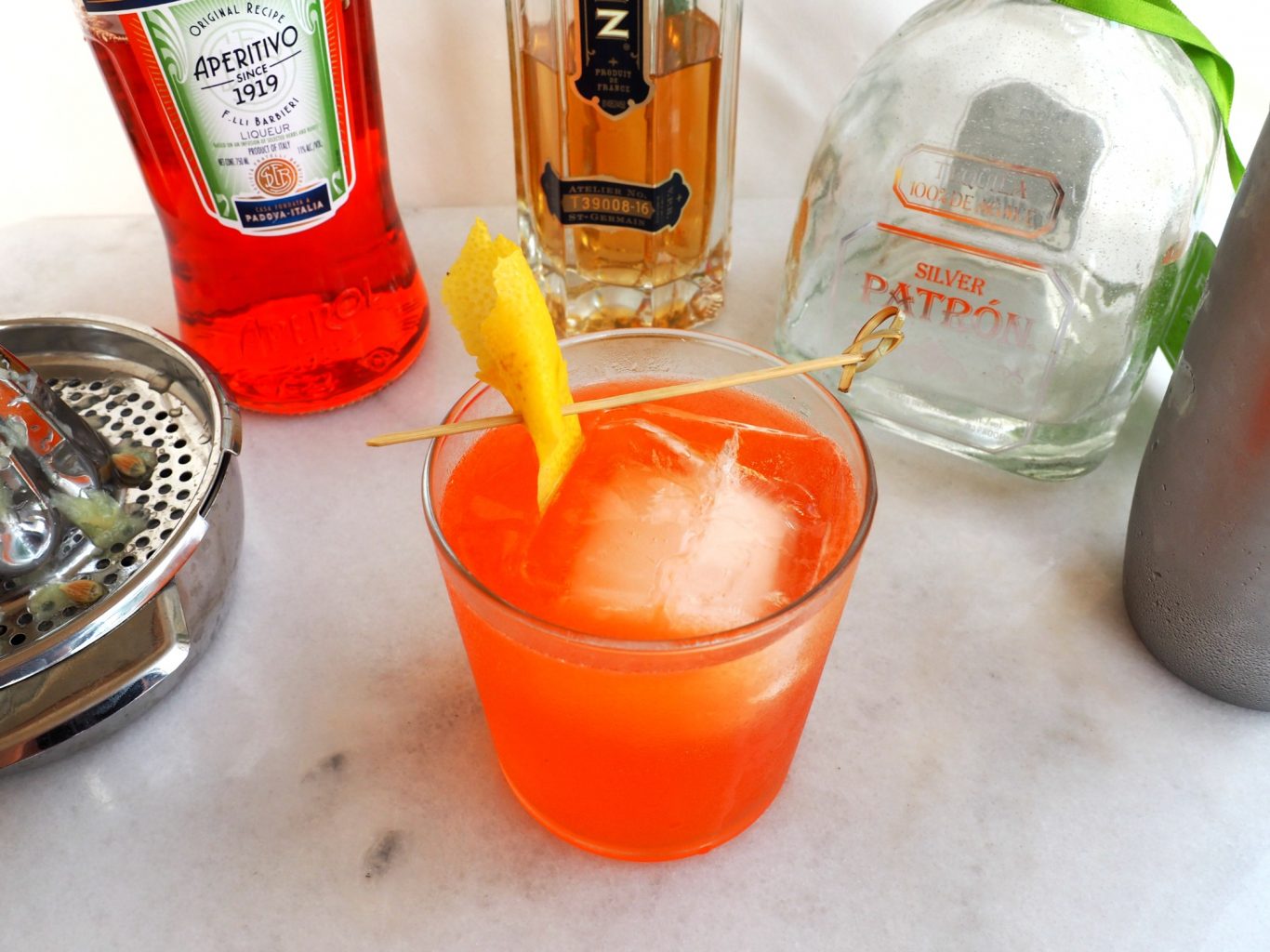 tequila cocktail, aperol cocktail, elderflower cocktail, refreshing summer cocktails, fancy summer cocktails, aperol drinks that aren't a spritz