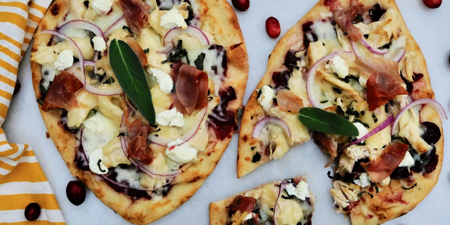 pizza recipe, easy pizza recipe, pizza recipe with thanksgiving leftovers, thanksgiving leftovers recipe, easy thanksgiving leftovers recipe, what to do with thanksgiving leftovers, easy thanksgiving leftovers recipe, thanksgiving recipes, easy thanksgiving recipes, dinner recipes, easy pizza recipes, homemade pizza recipes, naan pizza recipes, recipes with thanksgiving turkey, leftover turkey recipes, leftover turkey recipes, naan pizza, easy naan pizza