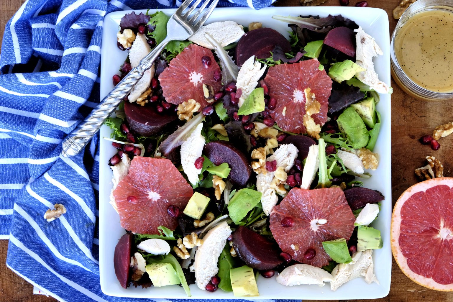 salad recipe, salad recipes, easy salad recipe, healthy salad recipe, entree salad recipe, salad recipes with chicken, healthy but yummy salad recipes, beet salad, salad recipe with beets, winter salad, winter inspired salads, grapefruit salad, salad recipe with grapefruit, new years resolution recipes, weight lost recipes, clean eating recipes, homemade salad recipes, free online salad recipes