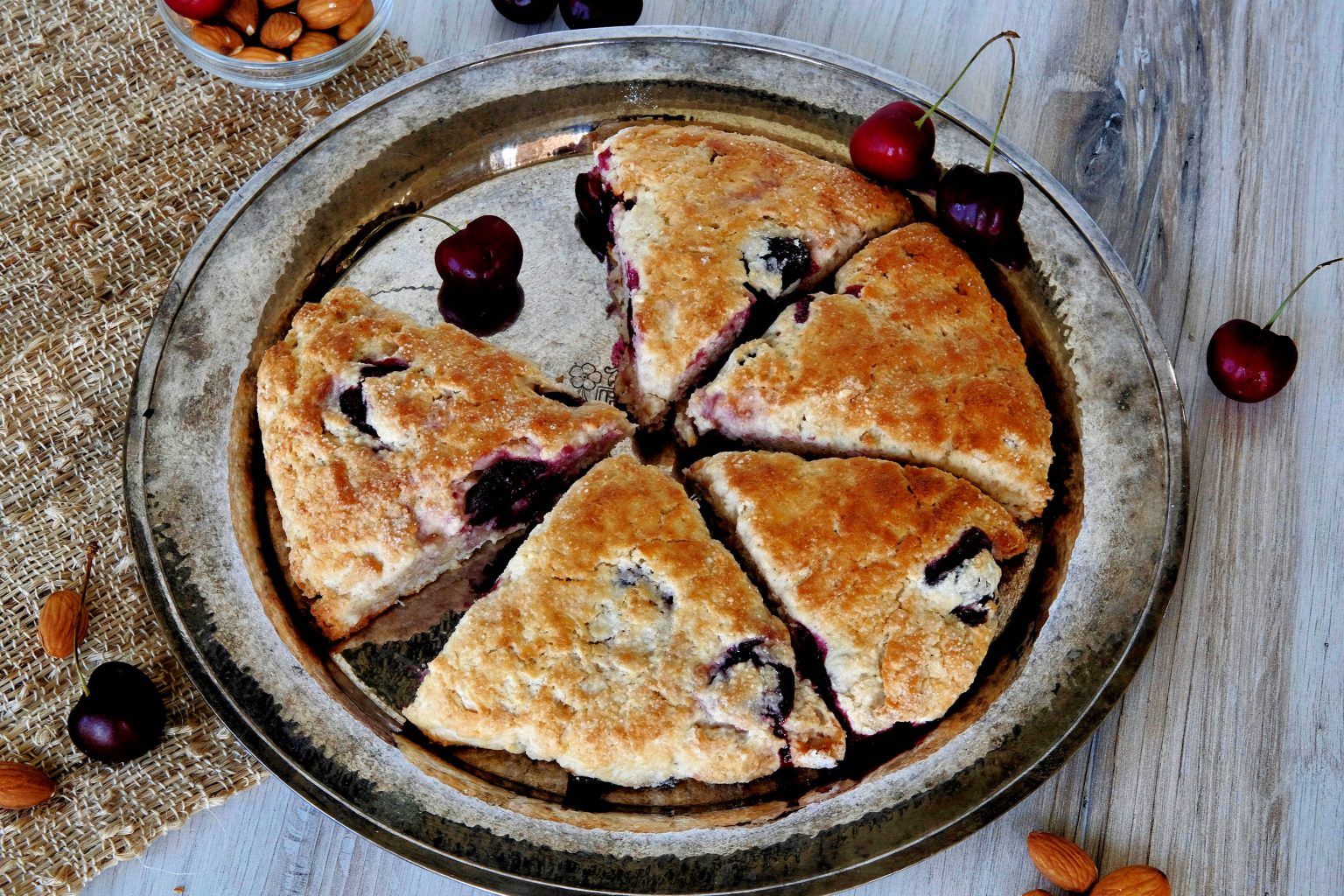 Fresh Cherry Scones cherry scones, how to make cherry scones, fresh cherry recipes, cherry breakfast recipes, breakfast recipes with cherries, breakfast recipes, easy breakfast recipes, summer breakfast recipes, summer baking recipes, breakfast baking, scones recipes, how to make scones, almond scones, scone recipes with almond