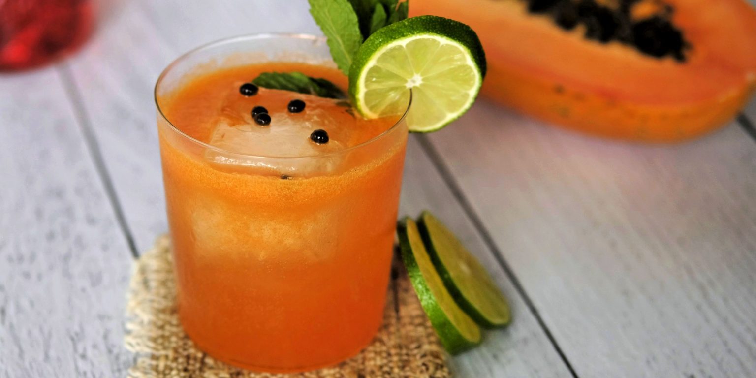 papaya cocktail recipe, easy papaya cocktail ideas, papaya recipes, cocktail recipes using papaya, tequila cocktail, tequila cocktail recipe, aperol tequila, aperol tequila papaya cocktail, easy cocktail recipes, tropical cocktail recipes