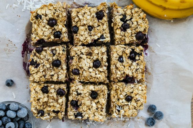blueberry baked oatmeal, banana baked oatmeal, coconut baked oatmeal, easy baked oatmeal, healthy baked oatmeal, quick baked oatmeal, make ahead breakfast recipe, make ahead breakfast, breakfast on the go recipe,