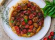 tomato and herb tart, easy tomato and herb tart, puff pastry tart, savory puff pastry tart, easy side dish recipe, tomato side dish recipe, puff pastry pie side dish recipe, side dish recipes, gourmet side dish recipe, tomato and herb recipes