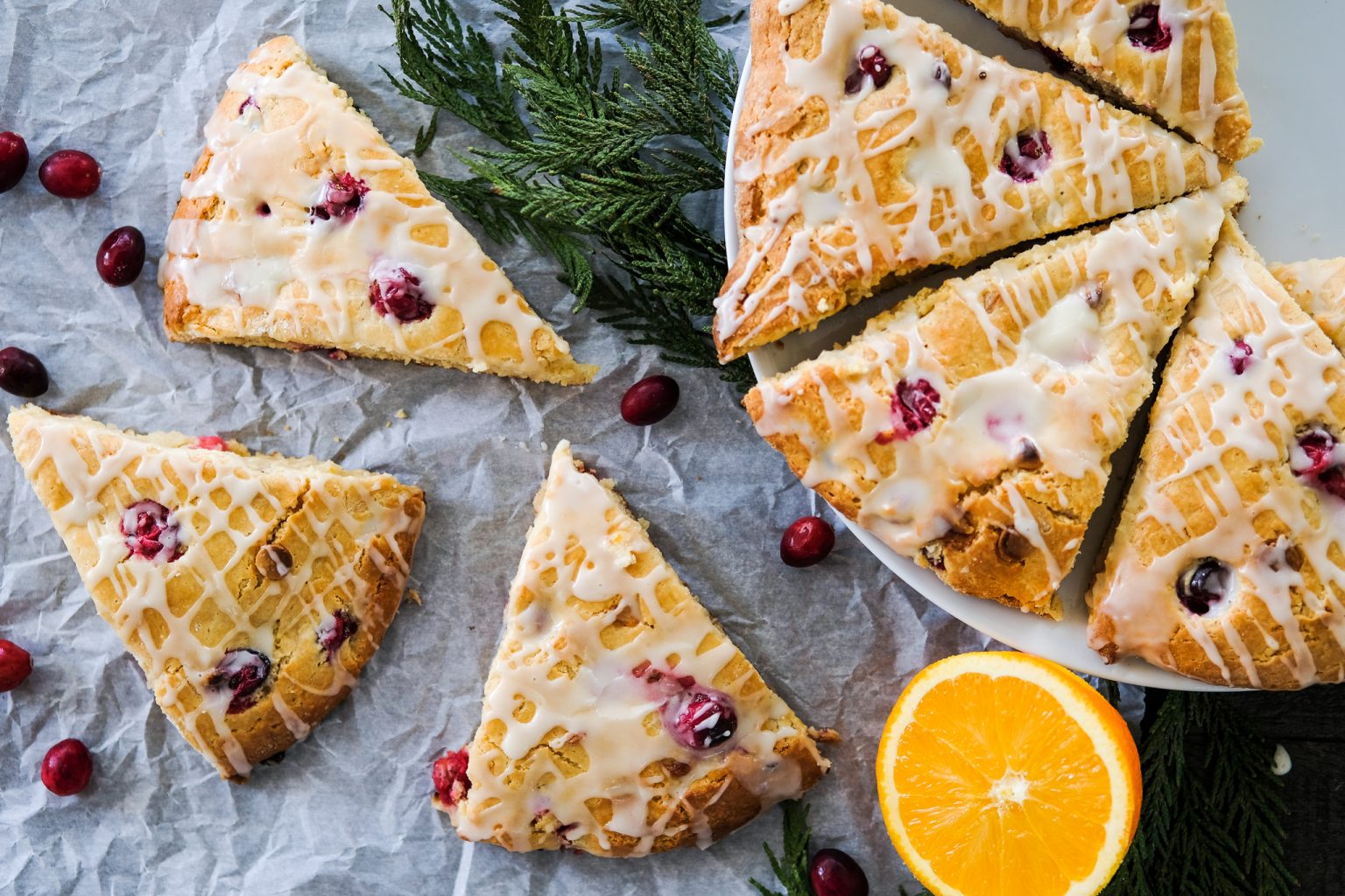 cranberry white chocolate scones, cranberry orange white chocolate scones, scones recipe, easy scones recipe, holiday breakfast baking, easy breakfast recipes for christmas, christmas breakfast, breakfast recipes for holidays, holiday baking, breakfast baking