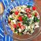 Orzo salad, orzo salad ideas, healthy orzo salad recipes, mediterranean style pasta salads, pasta salads, pasta salad recipes, bbq side dish ideas, cookout side dish recipes,