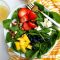 arugula salad, salad with mango, salad with fruit, summer salad, healthy salad,