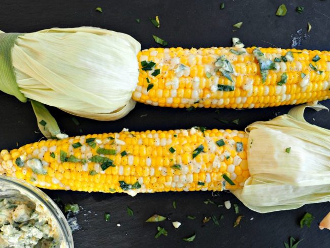 Corn Side Dish with Herb Butter herb butter, corn recipe, corn on the cob recipes, side dish recipes