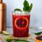 blood orange mocktail, mocktail recipe, easy mocktail recipe, quick mocktail recipe, blood orange drink, blood orange and basil, blood orange basil mocktail, non alcoholic drinks, dry january drinks