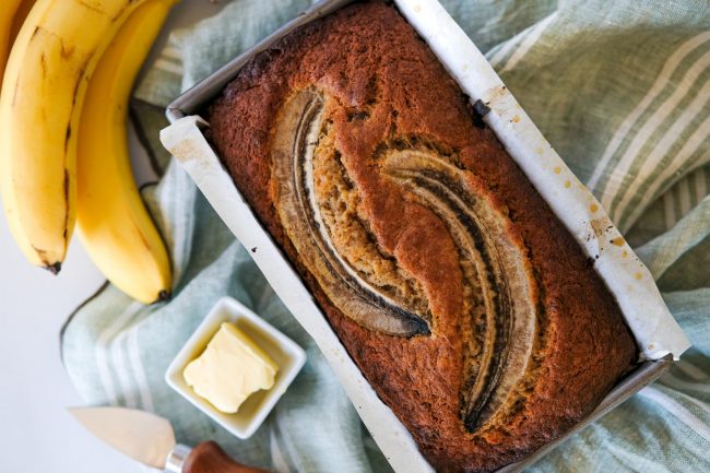 banana bread, how to make banana bread, homemade banana bread, quick banana bread, best ever banana bread, sour cream banana bread, banana bread with chocolate chips, baking recipes, quarantine baking recipes, quarantine recipes, at home quarantine recipes, quarantine baking recipes