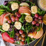 fall salad with grapes, fall salad with apples, fall salad with pear, fall inspired salad, autumn salad recipe, autumn salads, salad recipes for fall, salad recipes for autumn, roasted grapes, roasted grape recipes