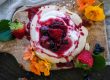 pavlolva, how to make a pavlova, easy pavlova recipe, homemade pavlova recipe, gourmet dessert, roasted berries, sparkling wine roasted berries, roasted berries with whipped cream, spring dessert recipe, easy dessert recipes for spring, spring dessert recipes